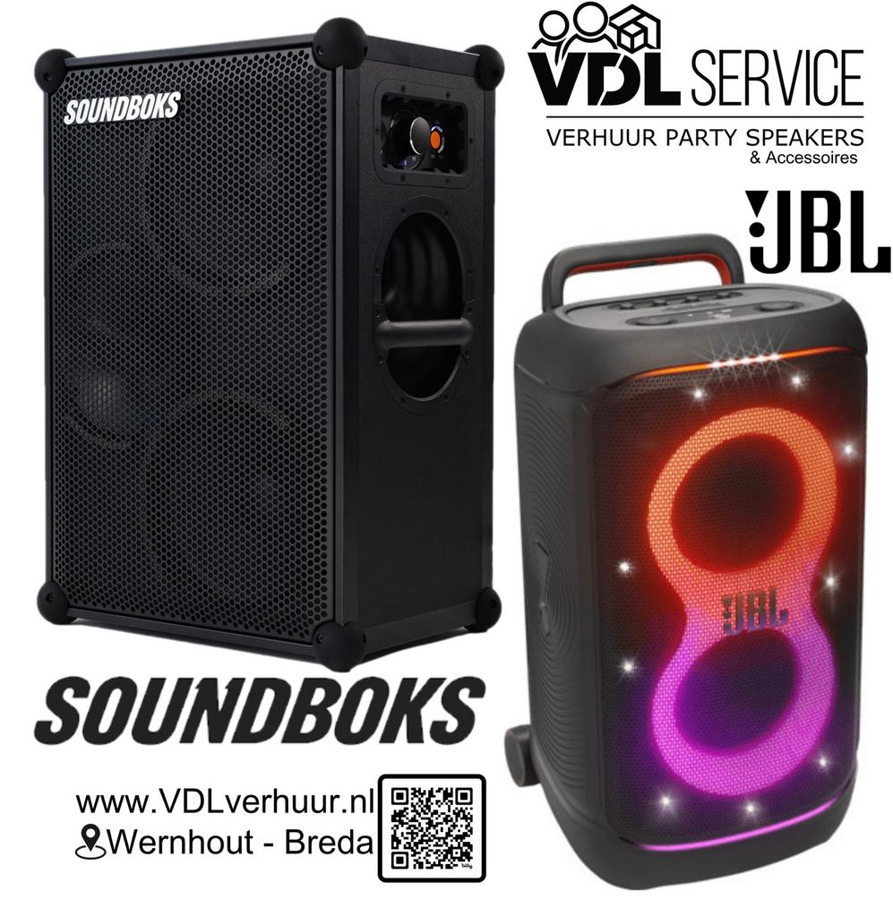 www. VDLverhuur .nl -  JBL PartyBox, SOUNDBOKS en veel meer!, Audio, Tv en Foto, Luidsprekers, Ophalen, Eu, Zo goed als nieuw