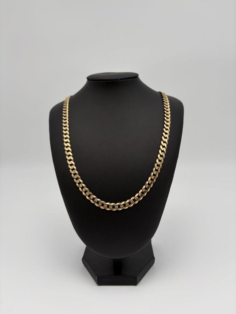 14K Goud Cuban Link ketting, Verzenden, Zo goed als nieuw, Goud, Goud