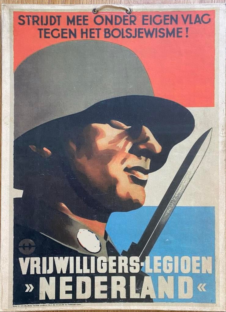 Schoolplaat Vrijwilligerslegioen Bolsjewisme wo2 nsb, Verzamelen, Ophalen of Verzenden