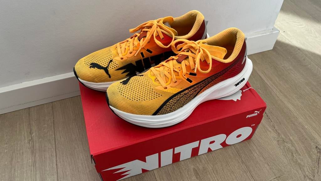 Puma Deviate NITRO 3 hardloopschoenen maat 42, Overige merken, Gebruikt, Hardloopschoenen, Ophalen of Verzenden