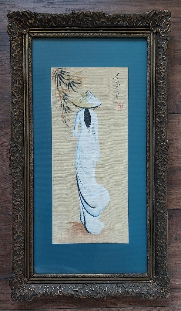 Vietnamese vrouw - Rijstpapier - 1960, Ophalen