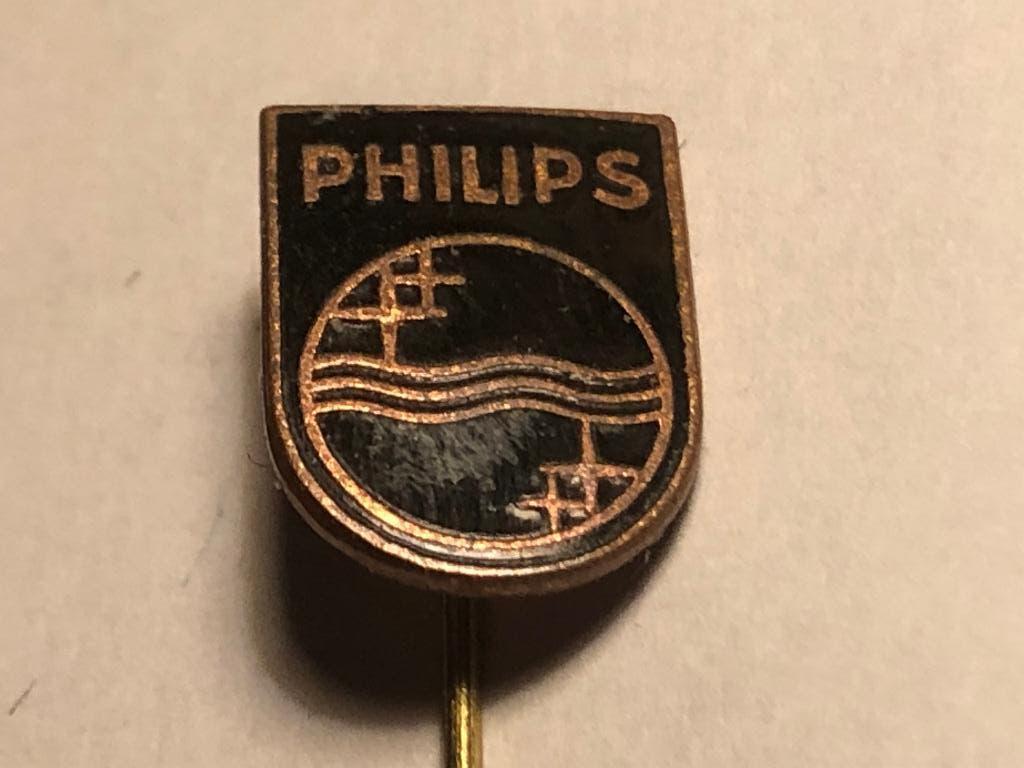 Emaille PHILIPS Speld., Verzenden, Zo goed als nieuw, Merk, Speldje of Pin