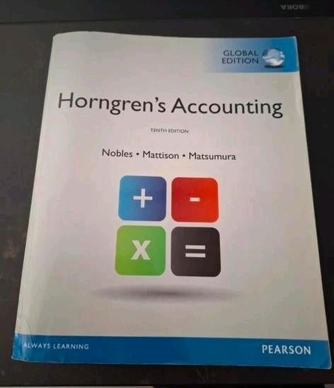 Horngren's Accounting - Tiende Editie (Global Edition), Gelezen, Pearson, Gamma, HBO