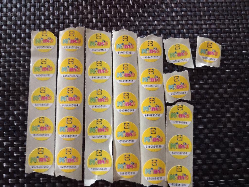 31 Lidl zegels mini's knuffels, Lidl, Ophalen of Verzenden