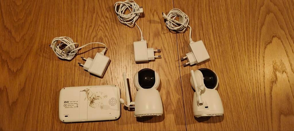 Alecto DVM-275 babyfoon met 2 camera's en beeldscherm, Kinderen en Baby's, Babyfoons, Ophalen of Verzenden, Gebruikt, 100 tot 250 meter