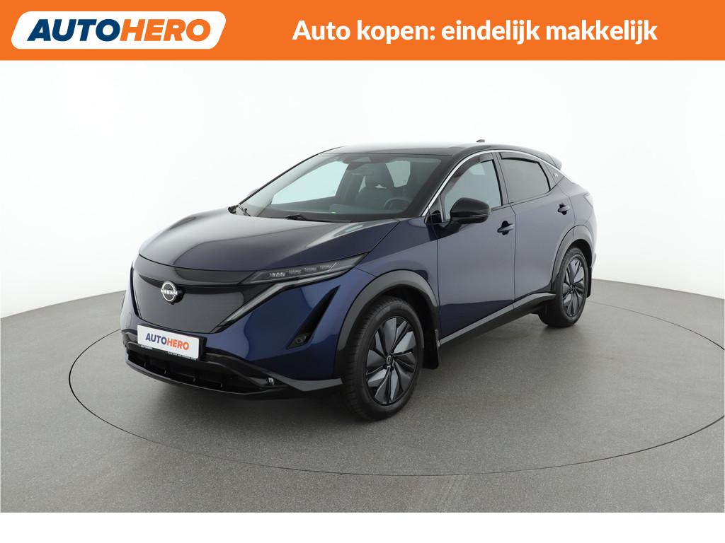 Nissan ARIYA Advance 66 kWh |YJ20601| (bj 2022, automaat), Blauw, Leder en Stof, 63 kWh, Te koop