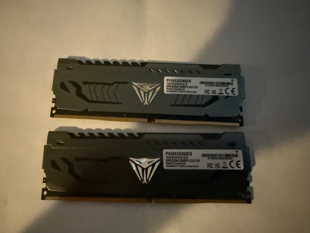 2x32 GB Ddr4 3600 Steel Viper, Computers en Software, RAM geheugen, DDR4, Ophalen of Verzenden, Zo goed als nieuw, Desktop