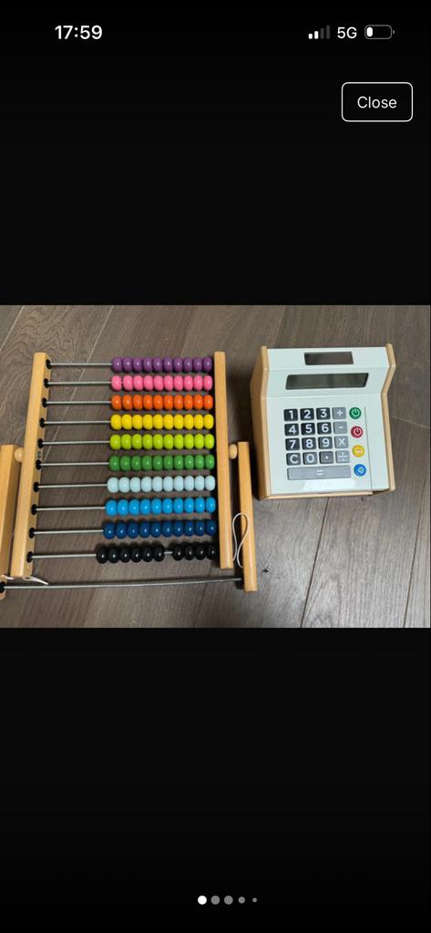 IKEA DUKTIG kassa en IKEA MULA telraam, Kinderen en Baby's, Speelgoed | Educatief en Creatief, Ophalen of Verzenden, Gebruikt