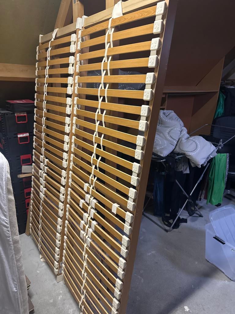 Lattenbodems van 90cm breed bij 200cm lang, Huis en Inrichting, Slaapkamer | Matrassen en Bedbodems, 90 cm, Tweepersoons, Ophalen of Verzenden