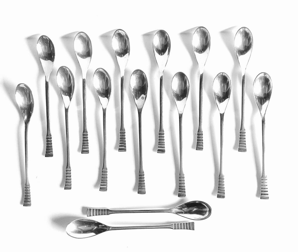 Verzilverde theelepeltjes - Gero model 414 - Georg Nilsson, Verzenden