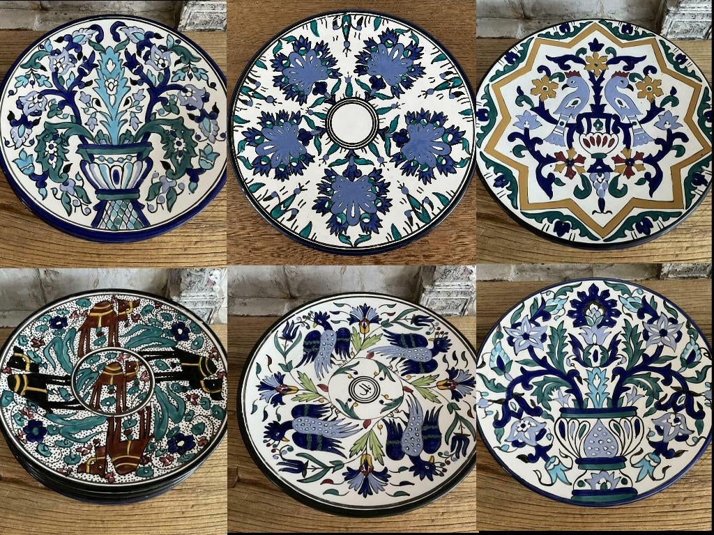 Unieke handbeschilderde borden uit Tunesië - Oosters, Ophalen of Verzenden