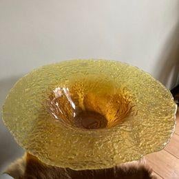 mooie gele glazenschaal, Ophalen of Verzenden, Huis en Inrichting