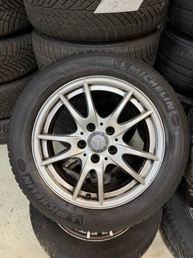 ‼️Winterbanden‼️Mercedes Velgen 5x112 Michelin, Auto-onderdelen, Banden en Velgen, Gebruikt, 16 inch, Banden en Velgen, Personenwagen