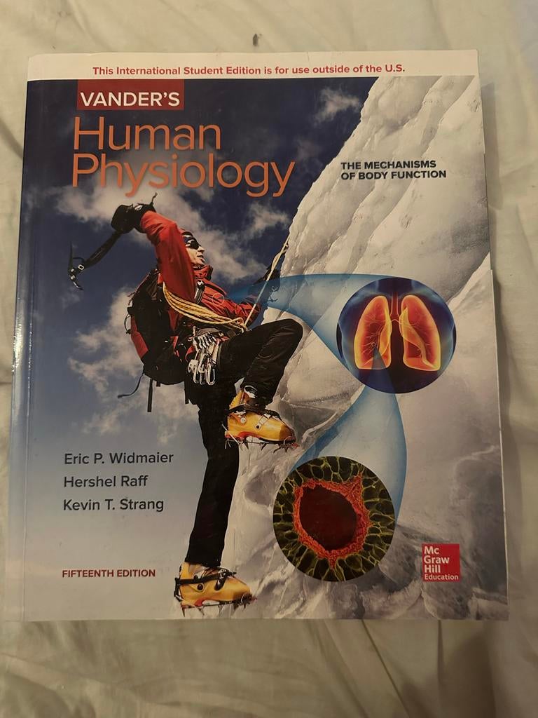 Human Physiology - Widmaier 15th editie, Boeken, Studieboeken en Cursussen, Ophalen of Verzenden, Beta, Zo goed als nieuw, WO
