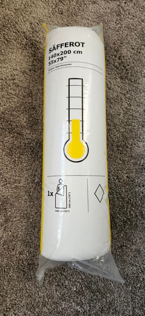 SÄFFEROT dekbed 140x200 cm, Eenpersoons, Wit, Nieuw, Ophalen of Verzenden