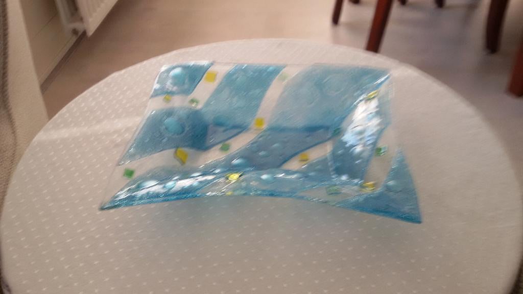 fruitschaal € 8.50, Schaal, Vierkant, Ophalen of Verzenden, Glas