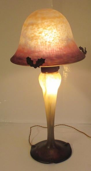 originele art deco pate verre staanlamp champignon Muller, Antiek en Kunst, Antiek | Lampen, Verzenden