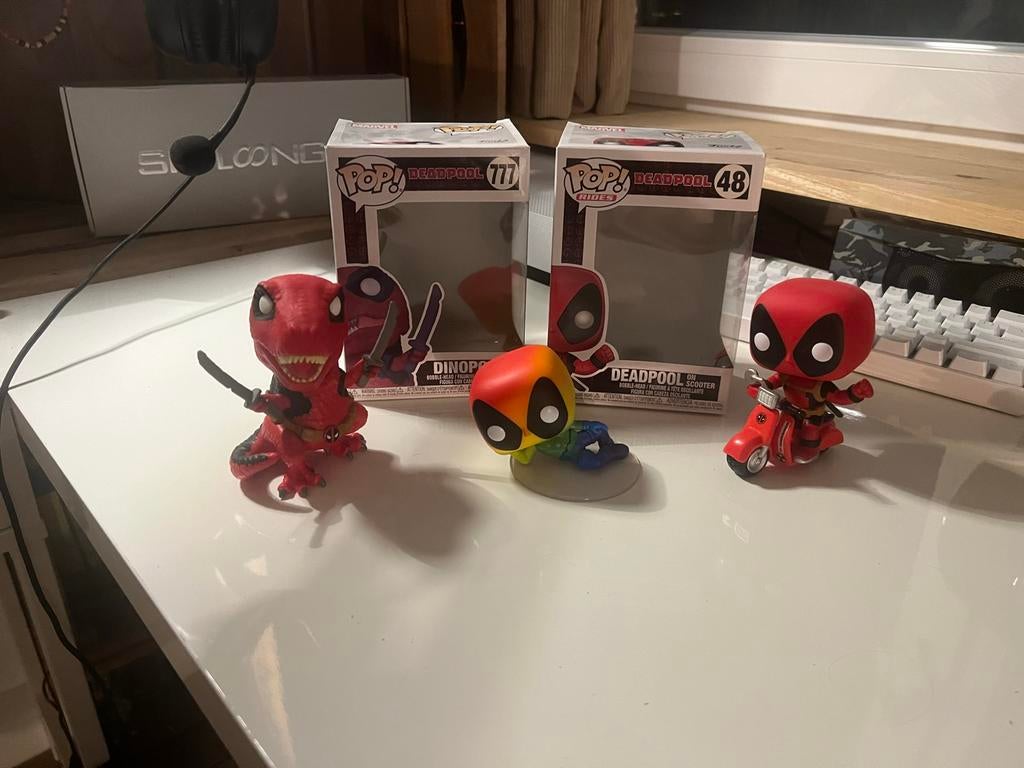 Deadpool Funko Pops - 3 stuks, Spelcomputers en Games, Games | Nintendo Wii, Gebruikt, Avontuur en Actie, 1 speler, Vanaf 3 jaar