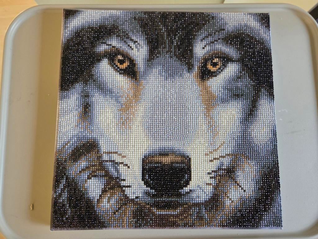Wolf Diamond Painting op Canvas, Verzenden