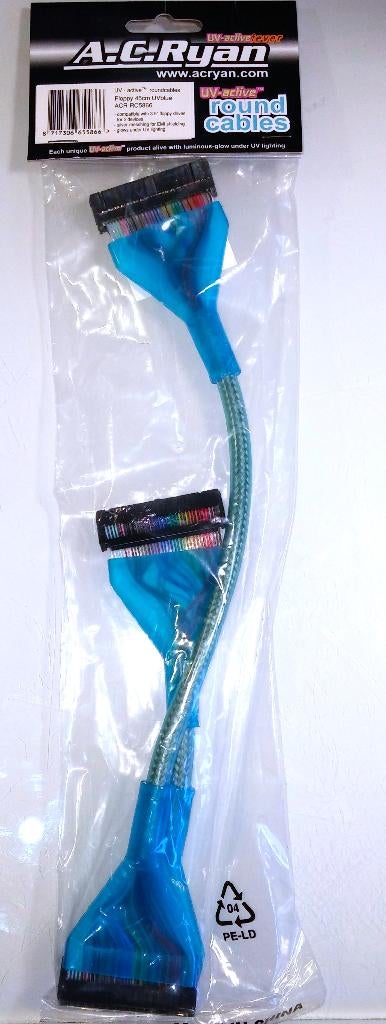 AC Ryan Floppy Disk Drive Roundcables Ronde Kabel 2xFDD IDE, Computers en Software, Vintage Computers, Ophalen of Verzenden, AC Ryan