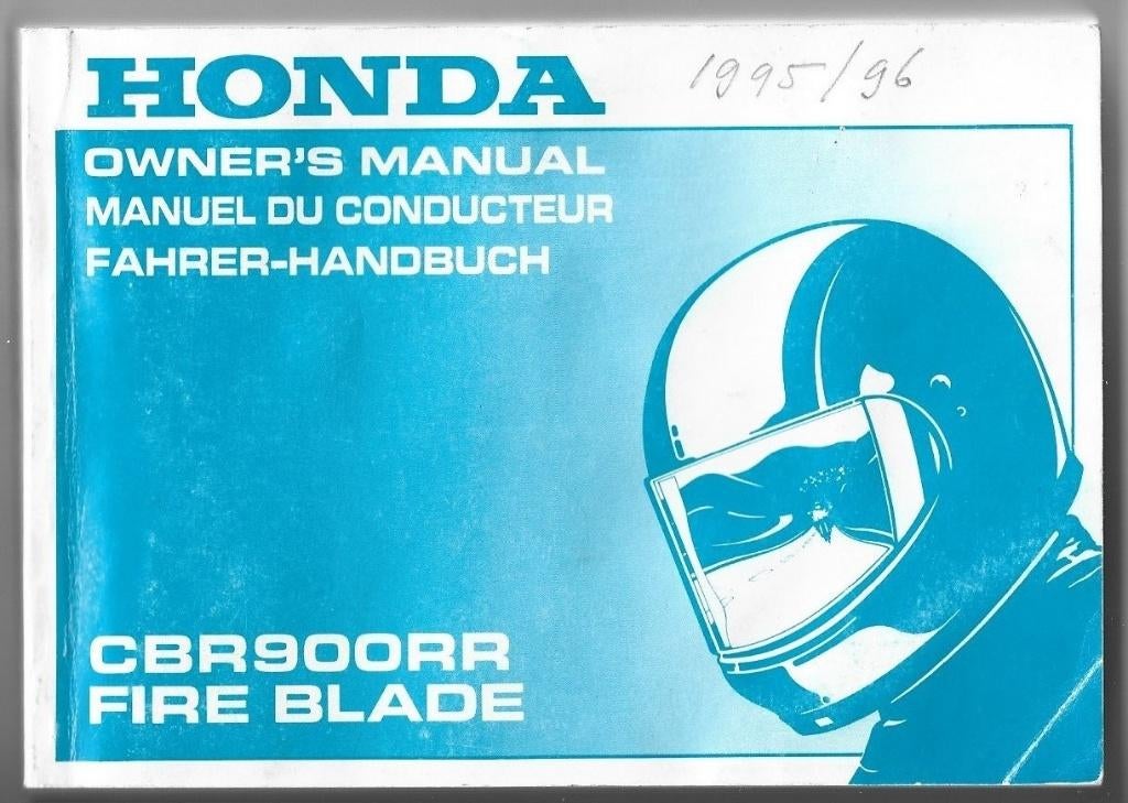 Honda CBR900 RR Fire Blade Handbuch handboek (3091z), Motoren, Ophalen of Verzenden, Honda