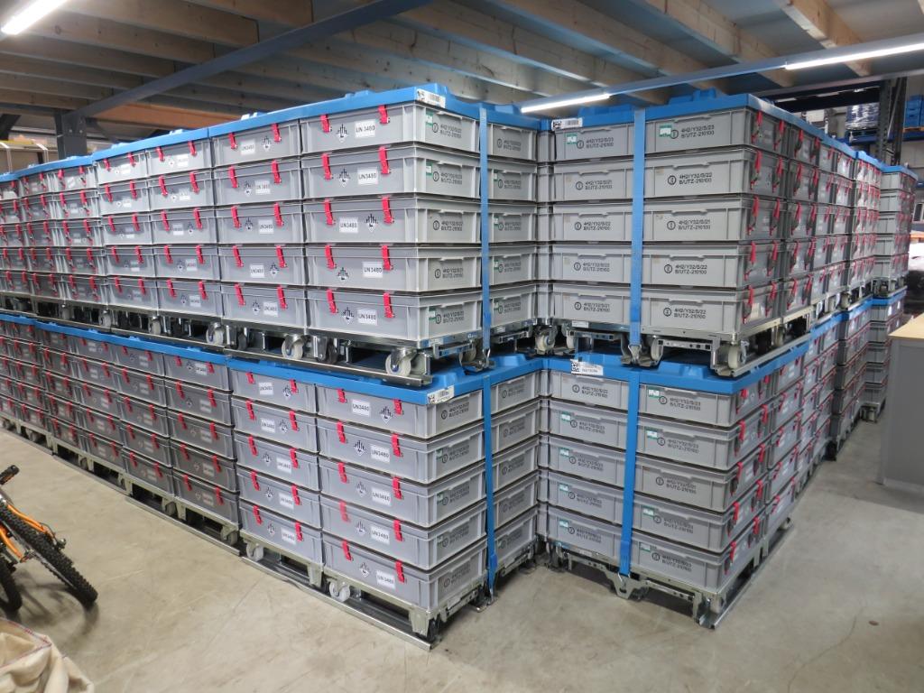 transportpallet voor normbakken met trollys en 20x krat, Zandhaarweg, Ophalen of Verzenden, Auer, Auer.com