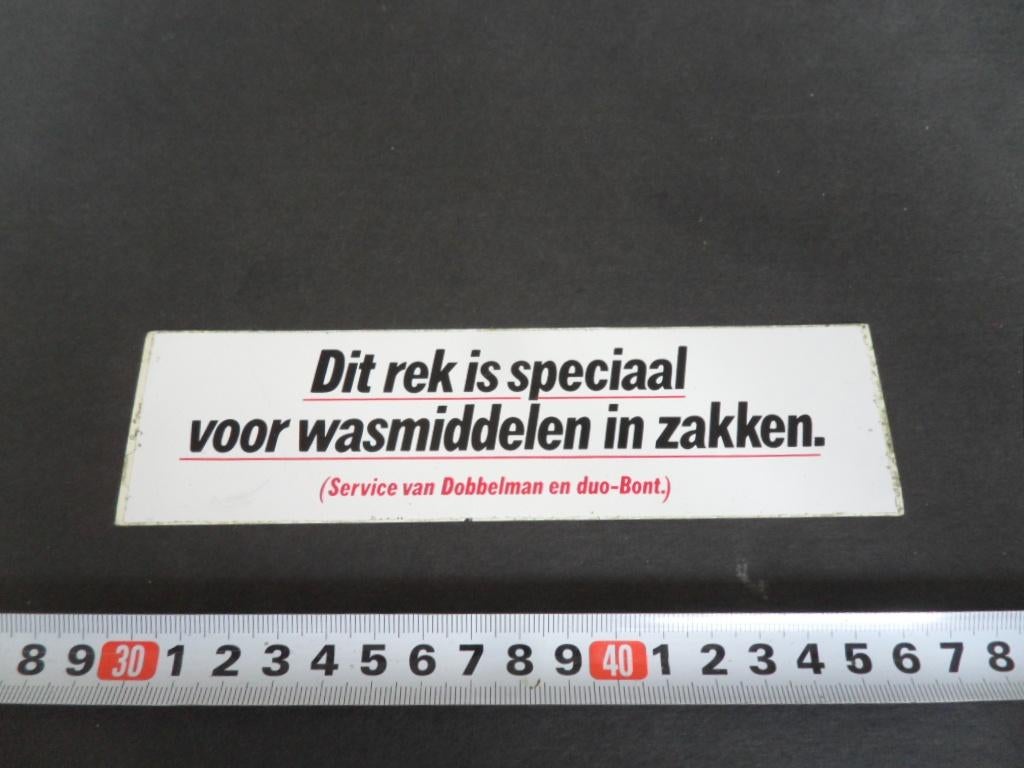 sticker Dobbelman Duo-Bont  wasmiddelen in zakken, Ophalen, Zo goed als nieuw