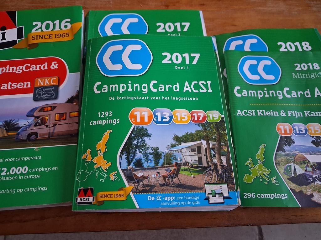 ACSI Camping Gidsen 2016, 2017, 2018, Ophalen of Verzenden, Gebruikt