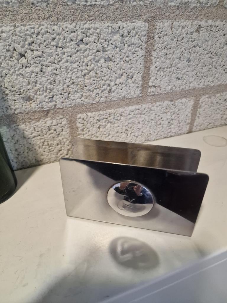 Vintage lucifers houder/ strak model met Initialen, Antiek en Kunst, Ophalen of Verzenden