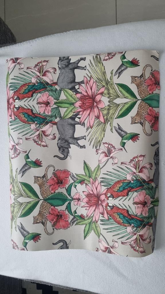 Behang met jungle print, Ophalen of Verzenden, Zo goed als nieuw, Beige, Rechthoekig