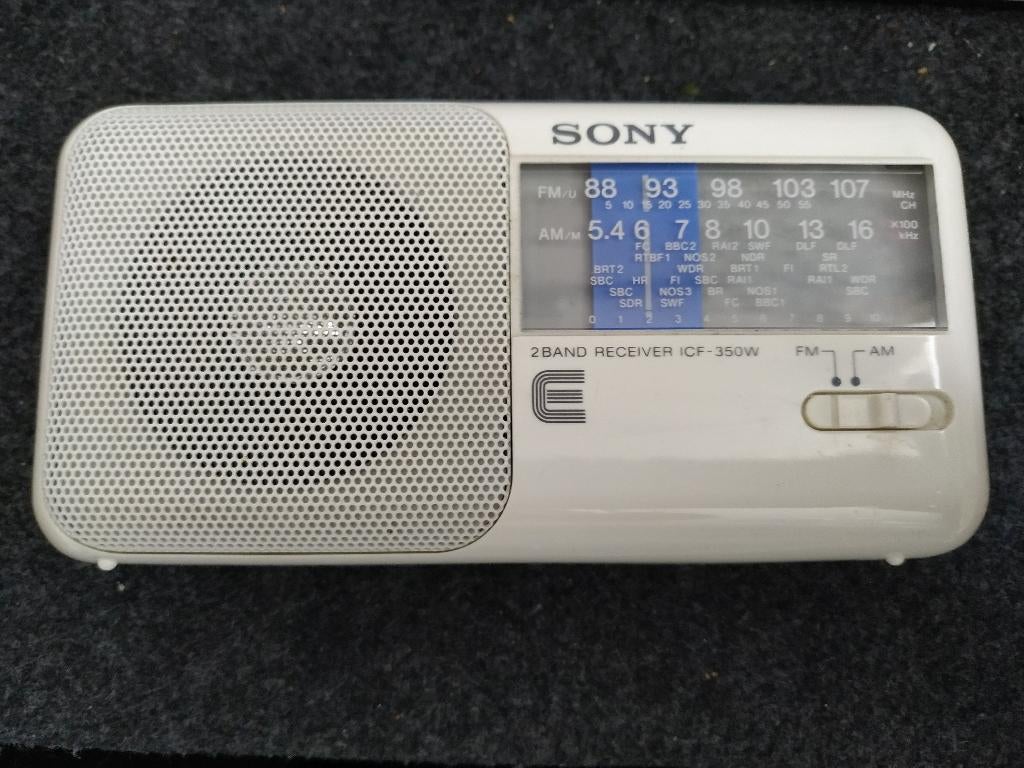 Sony ICF-350W Portable AM/FM Radio, Ophalen of Verzenden, Zo goed als nieuw, Radio