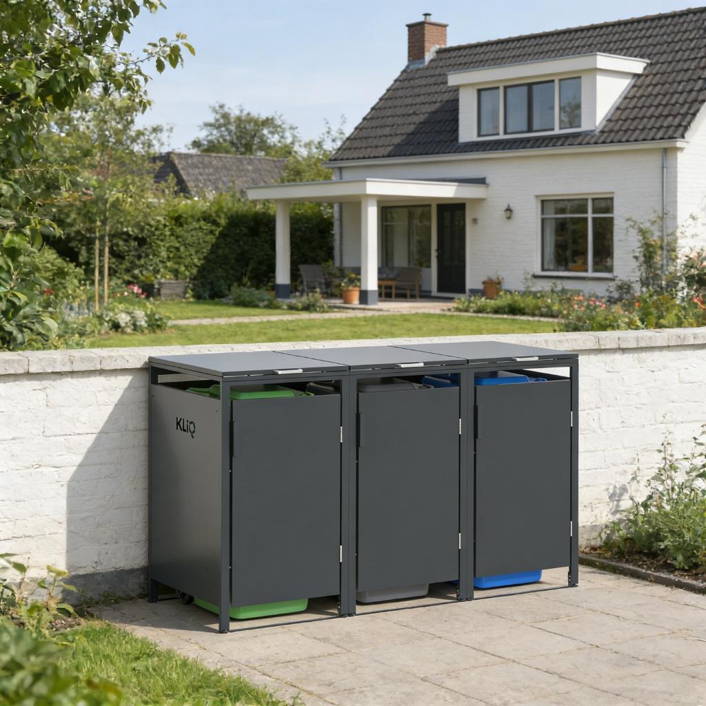 KLIQ kliko ombouw – container ombouw stabiel en met postvak, Tuin en Terras, Bergingen en Tuinkasten, Verzenden, Nieuw, Metaal