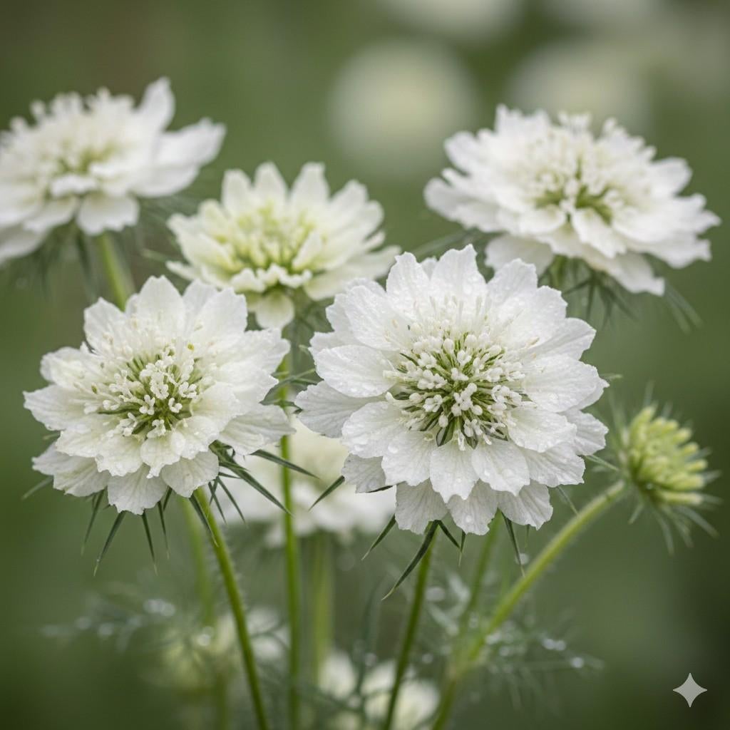 Zaden van witte Duifkruid (scabiosa)., Verzenden, Volle zon