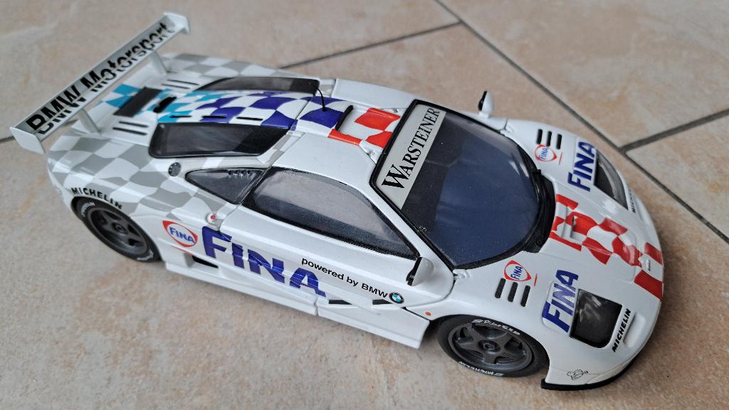 Mclaren F1 GTR Le Mans "BMW Motorsport", Hobby en Vrije tijd, Modelauto's | 1:18, Gebruikt, Auto, Overige merken, Ophalen of Verzenden