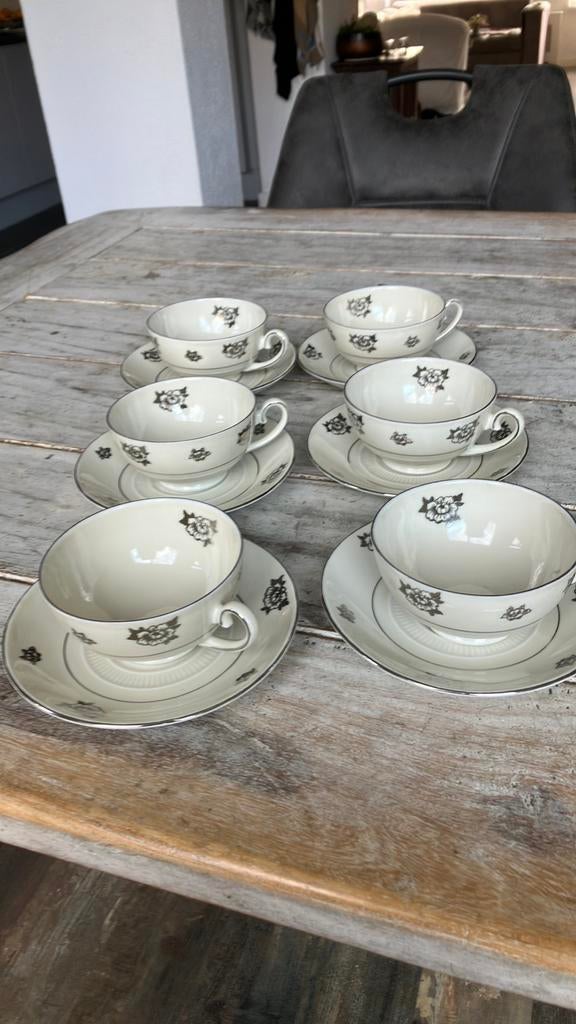 6 kop en schotels plus suikerpot, Antiek en Kunst, Ophalen of Verzenden