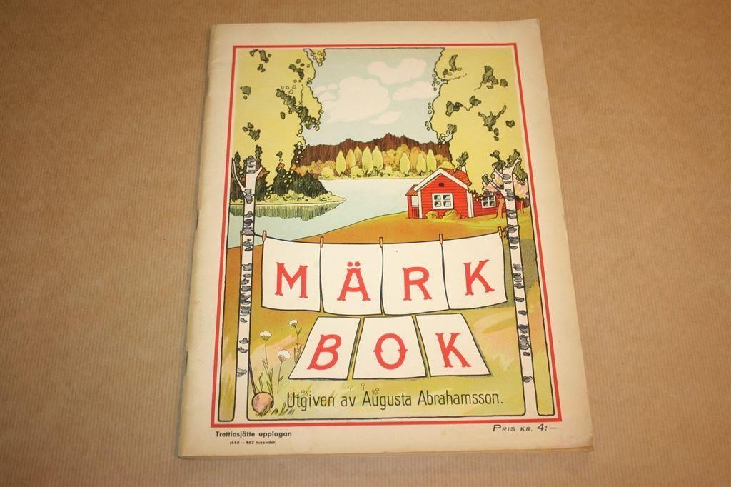 Zweeds voorbeeldenboek Letters Merklappen e.d. - 1956 !!, Ophalen of Verzenden, Gelezen, Tekenen en Schilderen