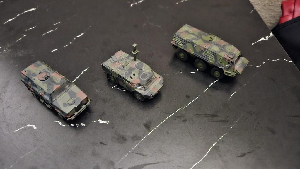 Militaire vintage Bundeswehr Pantserwagen Set 1:87/1:72, Overige merken, Gebruikt, Ophalen of Verzenden, Tank