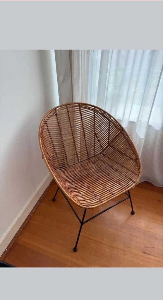 Rotan design stoel van House Doctor, Ophalen of Verzenden, Gebruikt, Zwart, Eén