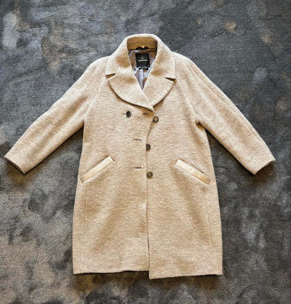 Creenstone wollen jas - maat 44 - nieuw, Ophalen of Verzenden, Nieuw, Maat 42/44 (L), Beige