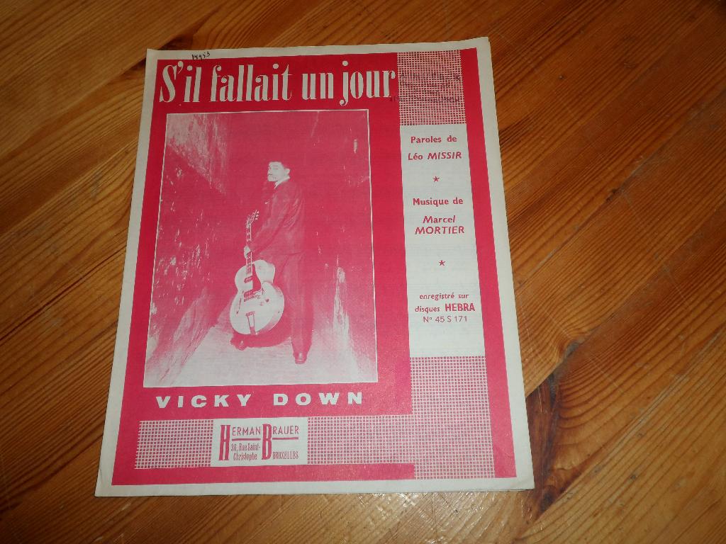 S'il fallait un jour - mortier / missir - vicky down, Gebruikt, Gitaar, Ophalen of Verzenden, Artiest of Componist