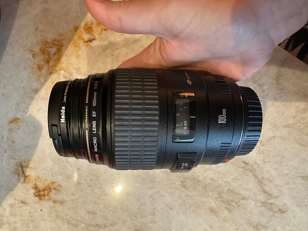 Canon EF 100mm f/2.8 Macro USM Lens, Audio, Tv en Foto, Fotografie | Lenzen en Objectieven, Gebruikt, Macrolens, Zoom, Ophalen of Verzenden