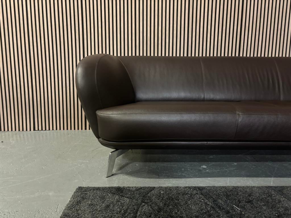 GRATIS LEVERING Leolux Flint Hoekbank Leer 300x205 GEREINIGD, Hoekbank, 300 cm of meer, Leer, Ophalen of Verzenden