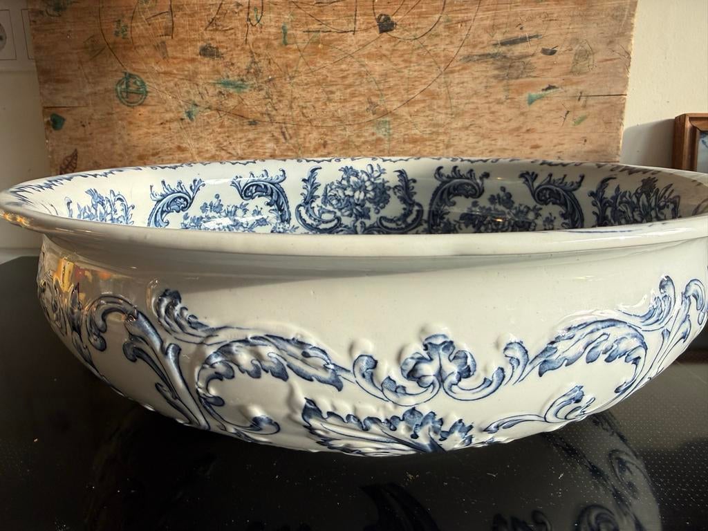 Cauldon England Lampetkan Schaal met Blauw Decor, Ophalen of Verzenden