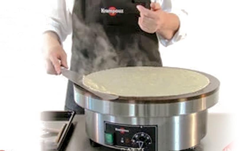 pannenkoeken Krampouz Matt crepes bakplaat 40cm (niet 35cm), Ophalen of Verzenden, Zo goed als nieuw