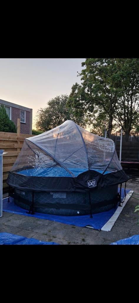 Zwembad 3meter met koepel en zandfilter, Ophalen, Rechthoekig, 200 tot 300 cm, Opzetzwembad