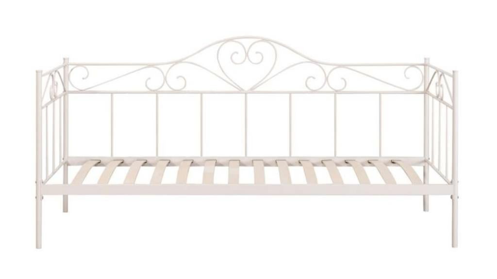 Meisjesbed / bedbank van metaal, Ophalen, 90 cm, Eenpersoons, Metaal