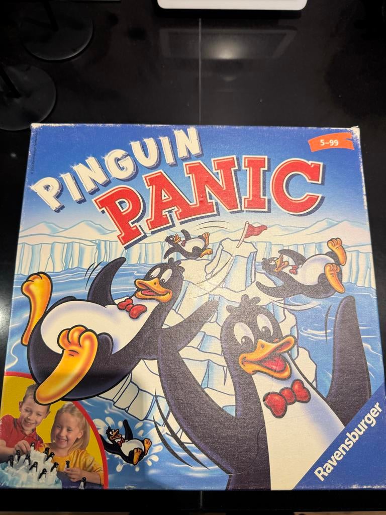 Pinguin Panic - Leuk familiespel!  ( doos is geplakt ), Een of twee spelers, Ophalen of Verzenden, Zo goed als nieuw, Reisspel