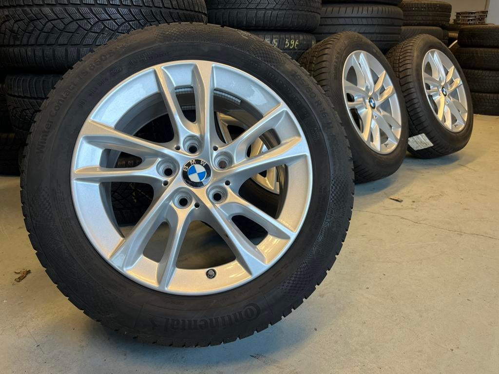 Originele Bmw 1 Serie F40 Winterset Continental TPMS, Ophalen, Gebruikt, 16 inch, Banden en Velgen