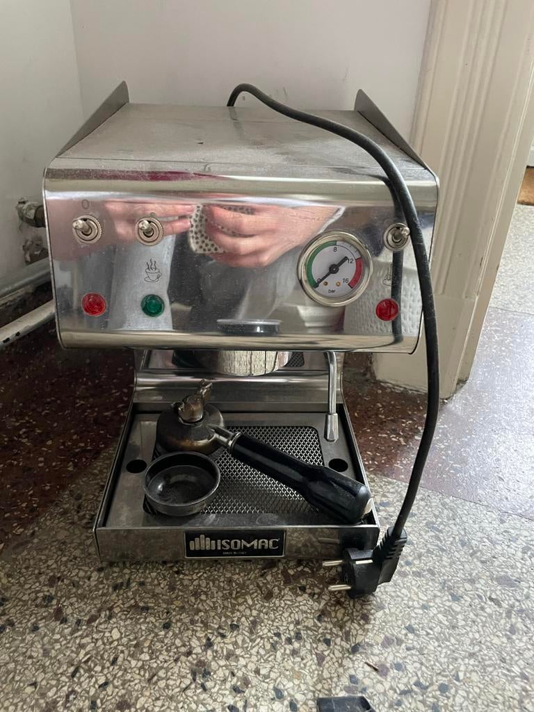 Isomac koffiemachine - voor reparatie of onderdelen, Koffiemachine, Gemalen koffie, Niet werkend, Ophalen