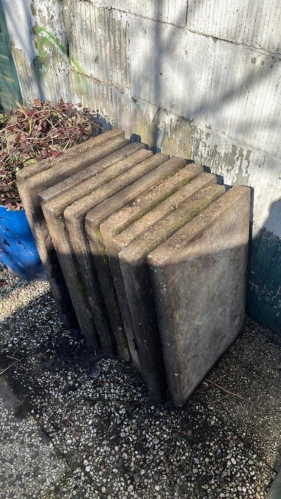 Tuin tegels beton tegels gratis af te halen, Tuin en Terras, Ophalen of Verzenden, Gebruikt, Beton, Terrastegels